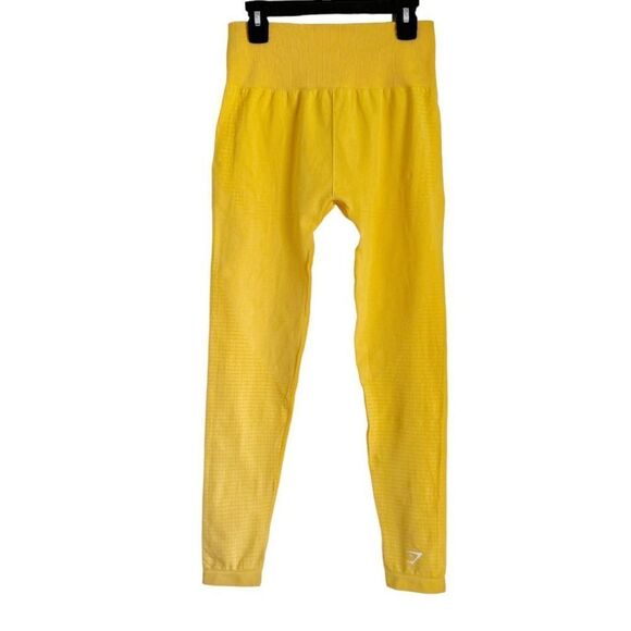 Gymshark Vital Seamless 2.0 Leggings in Yellow Marl - Picture 8 of 12